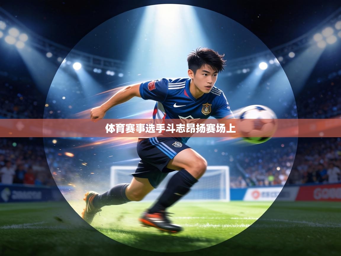 体育赛事选手斗志昂扬赛场上